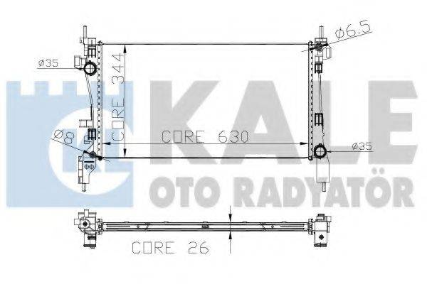 Радиатор, охлаждение двигателя KALE OTO RADYATOR 320600