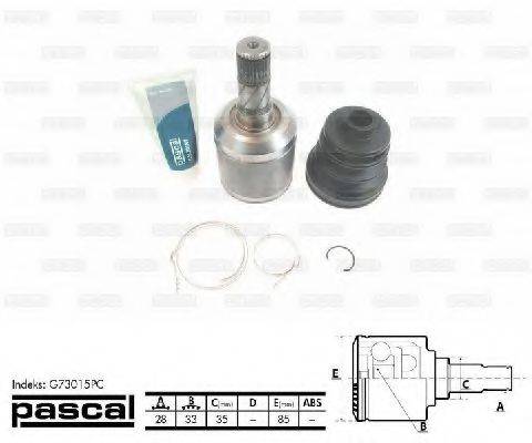 Шарнірний комплект, приводний вал PASCAL G73015PC