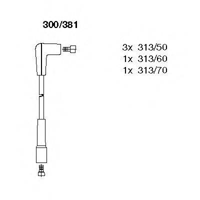 Комплект проводов зажигания BREMI 300/381