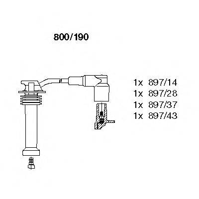 Комплект проводов зажигания BREMI 800/190