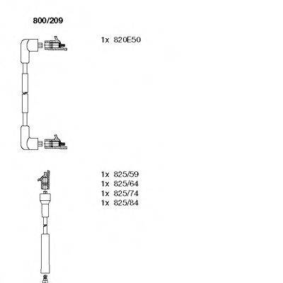Комплект проводов зажигания BREMI 800/209