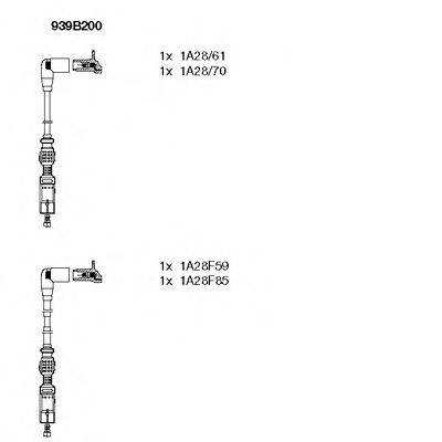 BREMI 939B200 Комплект дротів запалення