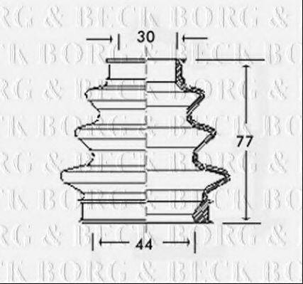 Пильовик, приводний вал BORG & BECK BCB2349