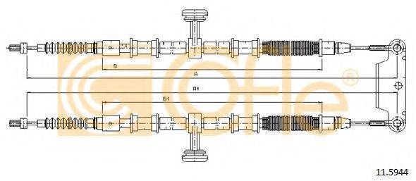 Трос, стояночная тормозная система COFLE 11.5944