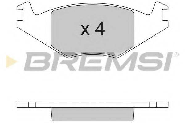 Комплект гальмівних колодок, дискове гальмо BREMSI BP2262