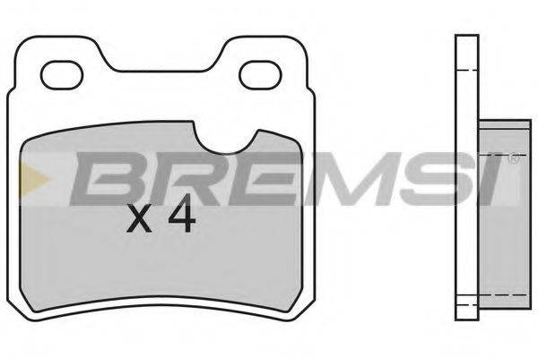 Комплект гальмівних колодок, дискове гальмо BREMSI BP2418