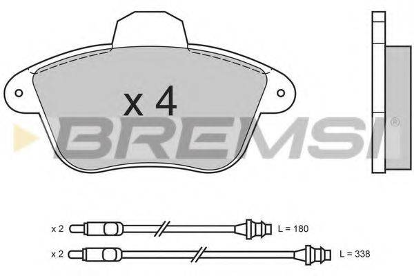 Комплект тормозных колодок, дисковый тормоз BREMSI BP2522