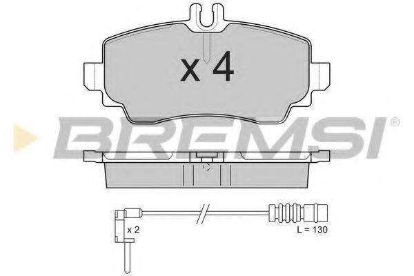 Комплект гальмівних колодок, дискове гальмо BREMSI BP2763