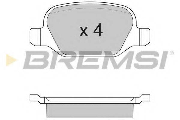 Комплект гальмівних колодок, дискове гальмо BREMSI BP2890