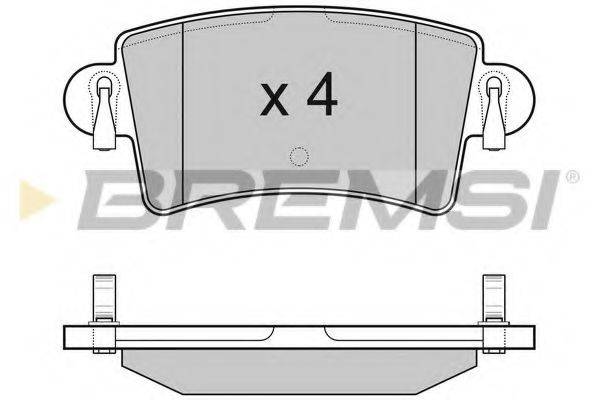 Комплект тормозных колодок, дисковый тормоз BREMSI BP3074