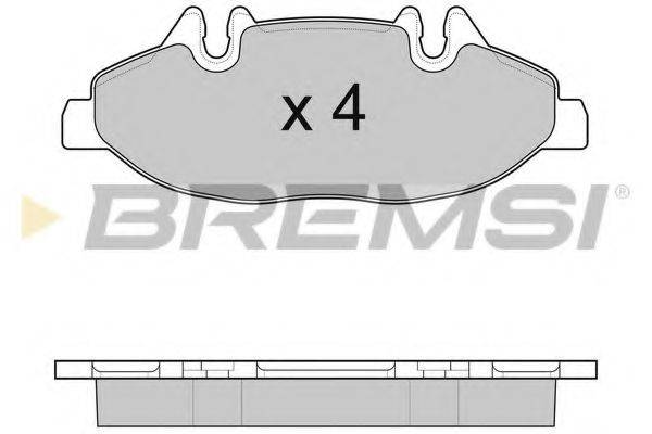 Комплект гальмівних колодок, дискове гальмо BREMSI BP3100