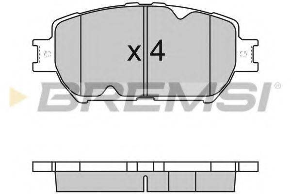 Комплект тормозных колодок, дисковый тормоз BREMSI BP3126