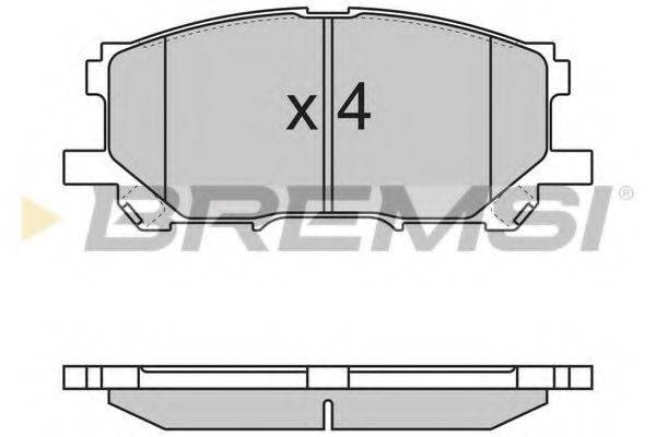 Комплект тормозных колодок, дисковый тормоз BREMSI BP3168