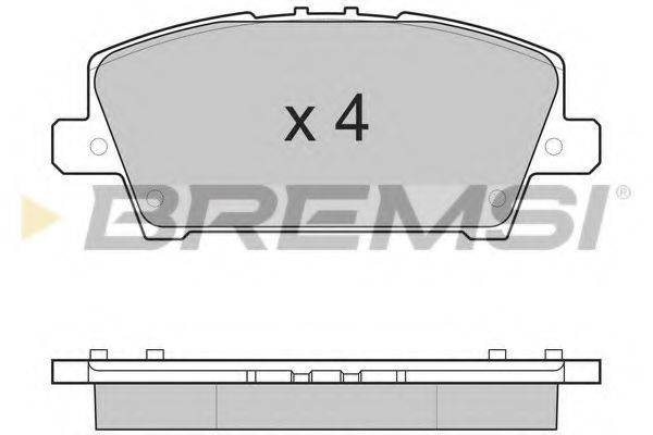 Комплект тормозных колодок, дисковый тормоз BREMSI BP3245