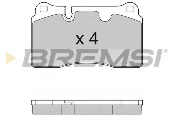 Комплект гальмівних колодок, дискове гальмо BREMSI BP3289
