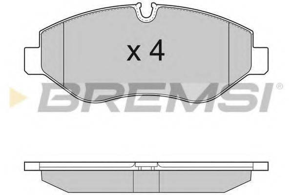 Комплект тормозных колодок, дисковый тормоз BREMSI BP3292