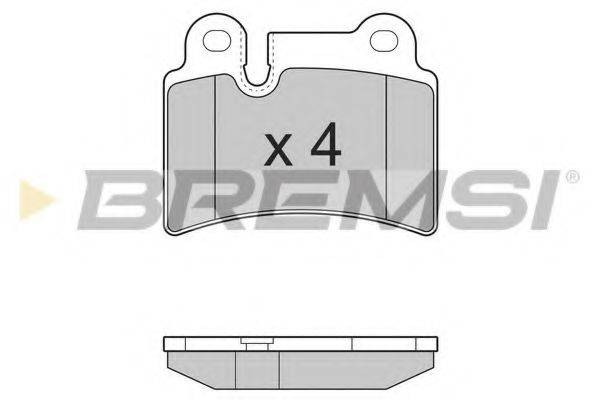 Комплект тормозных колодок, дисковый тормоз BREMSI BP3302