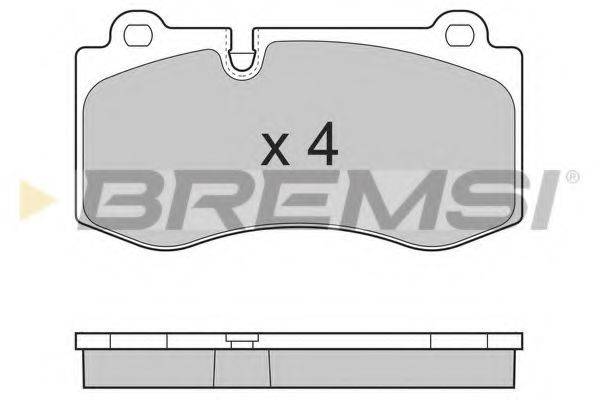 Комплект гальмівних колодок, дискове гальмо BREMSI BP3362
