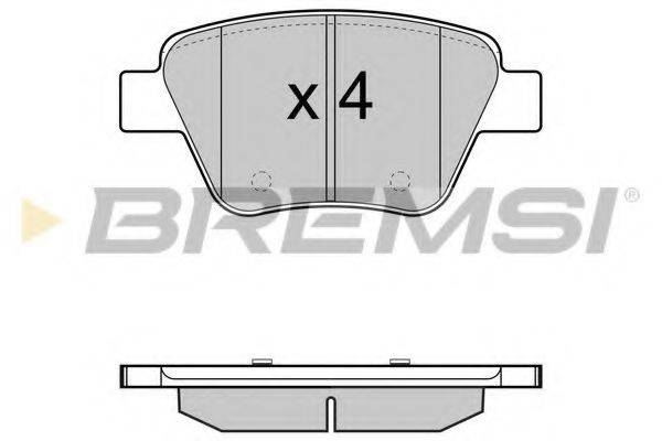 Комплект тормозных колодок, дисковый тормоз BREMSI BP3429