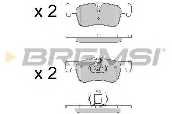 Комплект тормозных колодок, дисковый тормоз BREMSI BP3520
