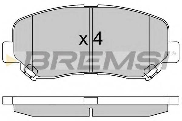 Комплект гальмівних колодок, дискове гальмо BREMSI BP3535