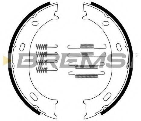Комплект гальмівних колодок, стоянкова гальмівна система BREMSI GF0306-1