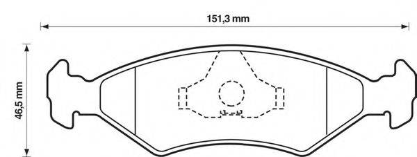 Комплект гальмівних колодок, дискове гальмо BENDIX 571536B