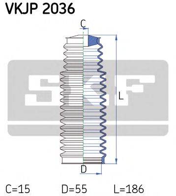 SKF VKJP2036 Комплект пильника, рульове управління