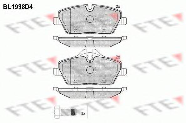 FTE BL1938D4 Комплект гальмівних колодок, дискове гальмо