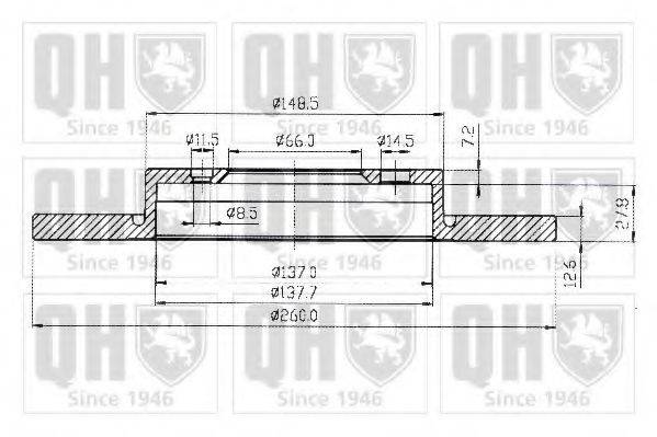 QUINTON HAZELL BDC3464 гальмівний диск