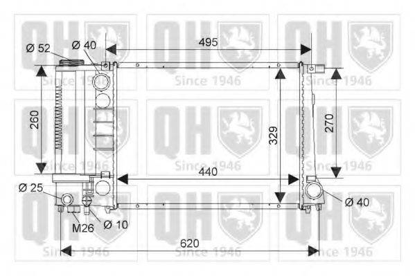 QUINTON HAZELL QER1021 Радіатор, охолодження двигуна