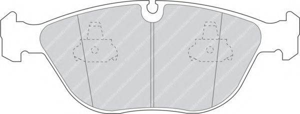 Комплект тормозных колодок, дисковый тормоз FERODO FDB1001