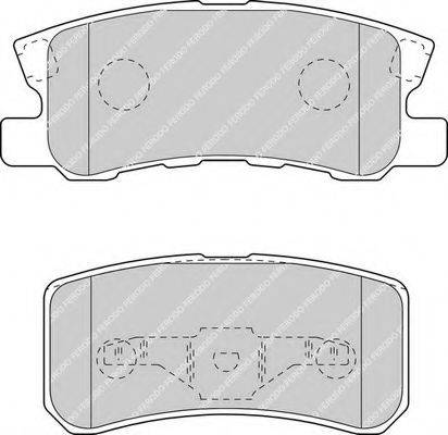 Комплект гальмівних колодок, дискове гальмо FERODO FDB1604