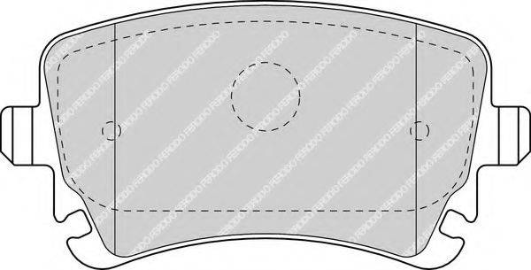 Комплект гальмівних колодок, дискове гальмо FERODO FDB1655