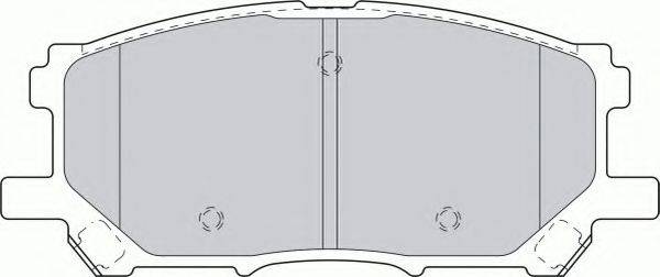 Комплект гальмівних колодок, дискове гальмо FERODO FDB1715