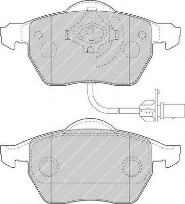 Комплект гальмівних колодок, дискове гальмо FERODO FDB1717