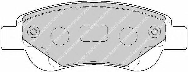 Комплект гальмівних колодок, дискове гальмо FERODO FDB1790