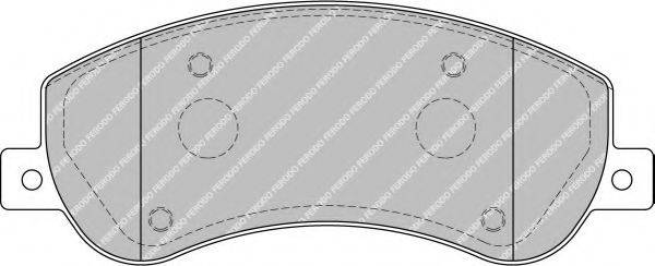 Комплект гальмівних колодок, дискове гальмо FERODO FVR1928