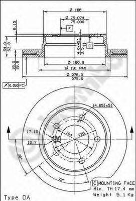 BREMBO 09772710 гальмівний диск