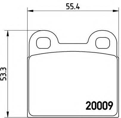 Комплект тормозных колодок, дисковый тормоз BREMBO P 06 001