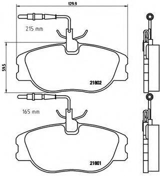 Комплект тормозных колодок, дисковый тормоз BREMBO P 23 061