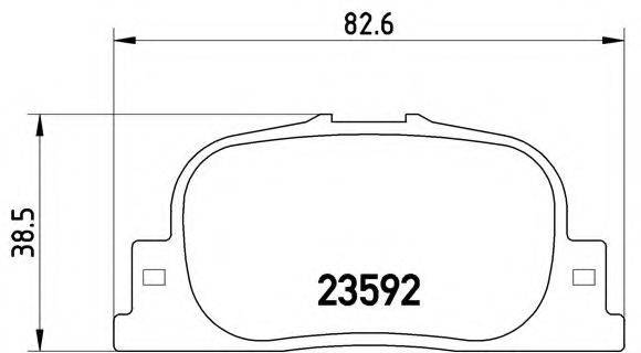 Комплект тормозных колодок, дисковый тормоз BREMBO P 83 063