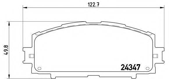 Комплект тормозных колодок, дисковый тормоз BREMBO P 83 086
