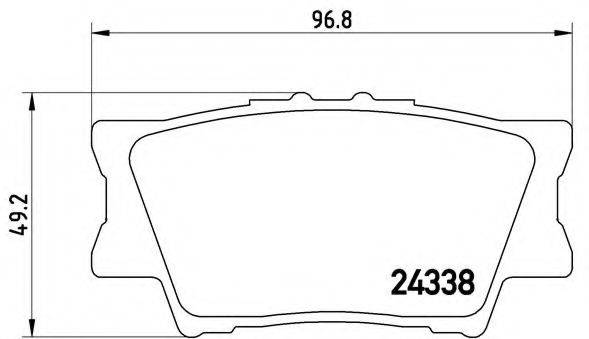 Комплект тормозных колодок, дисковый тормоз BREMBO P 83 089