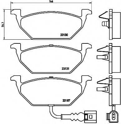 Комплект тормозных колодок, дисковый тормоз BREMBO P 85 072
