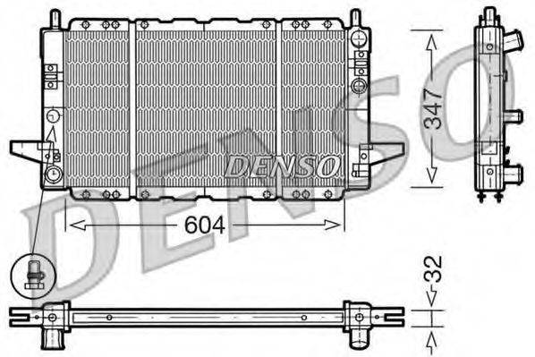 Радиатор, охлаждение двигателя DENSO DRM10086