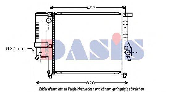 AKS DASIS 050310N Радіатор, охолодження двигуна