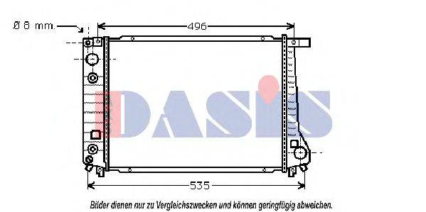 AKS DASIS 051600N Радіатор, охолодження двигуна