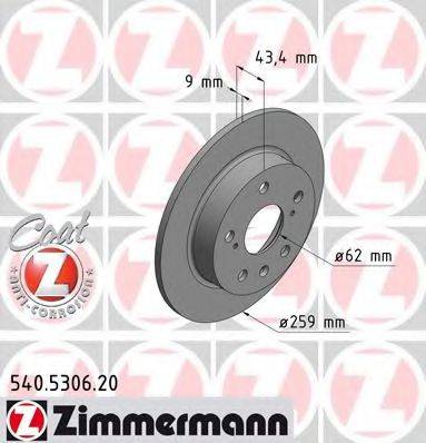 Тормозной диск ZIMMERMANN 540.5306.20