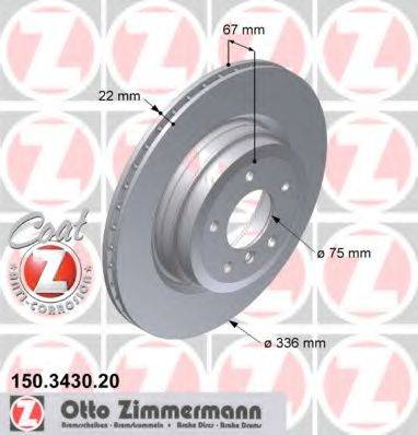 Тормозной диск ZIMMERMANN 150.3430.20